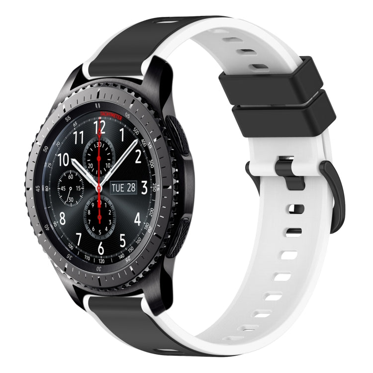 For Samsung Gear S3 Frontier 22mm Two-Color Silicone Watch Band
