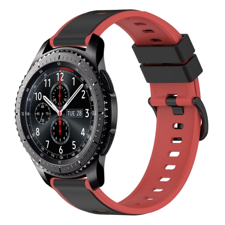 For Samsung Gear S3 Frontier 22mm Two-Color Silicone Watch Band