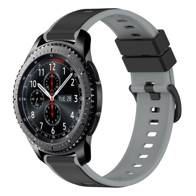 For Samsung Gear S3 Frontier 22mm Two-Color Silicone Watch Band