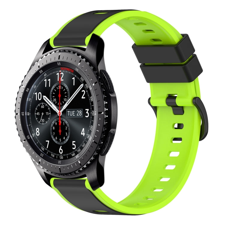 For Samsung Gear S3 Frontier 22mm Two-Color Silicone Watch Band