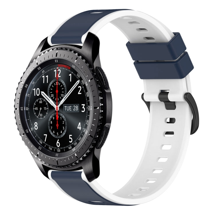 For Samsung Gear S3 Frontier 22mm Two-Color Silicone Watch Band