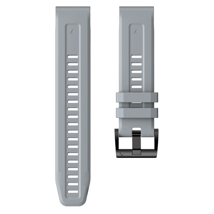 For Garmin Tactix 7 Metal Buckle Solid Color Silicone Watch Band