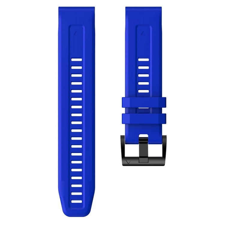 For Garmin Tactix 7 Pro Metal Buckle Solid Color Silicone Watch Band