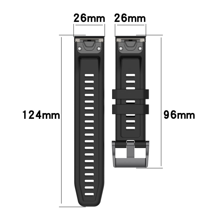 For Garmin Descent MK 2i Metal Buckle Solid Color Silicone Watch Band