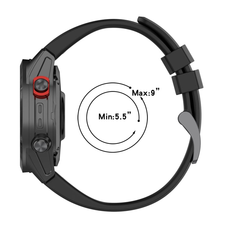 For  Garmin Instinct Metal Buckle Solid Color Silicone Watch Band