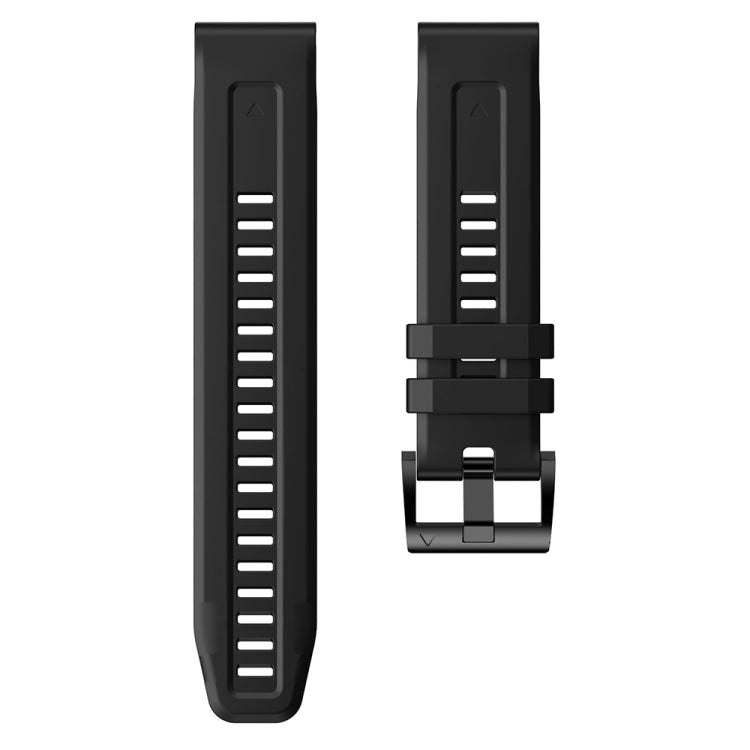 For Garmin Fenix 5 plus Metal Buckle Solid Color Silicone Watch Band