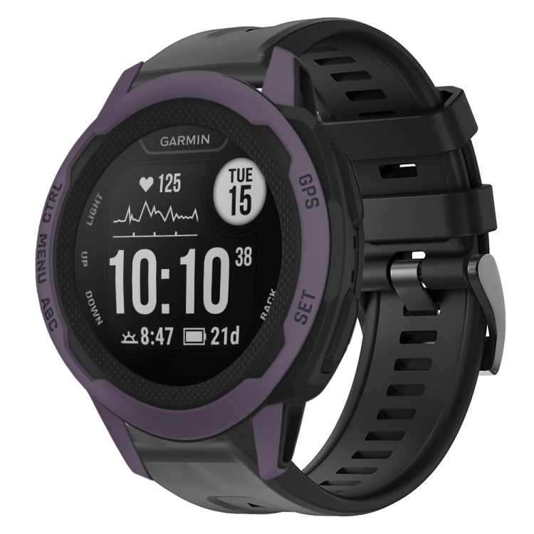 For Garmin Instinct 2S Metal Buckle Solid Color Silicone Watch Band