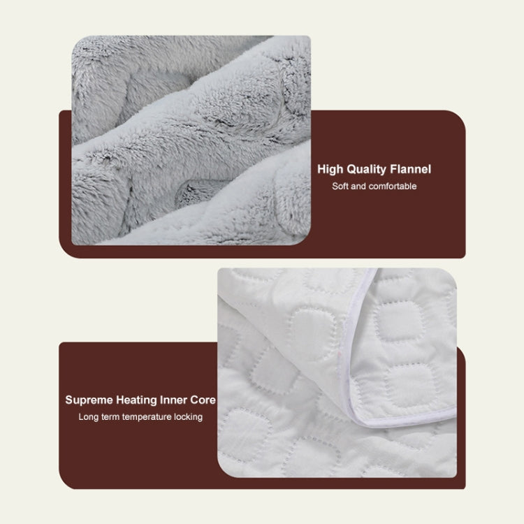 Washable Heating Pad Adjustable Temperature Winter Electric Blanket Auto Shut-Off, Size:60*80cm