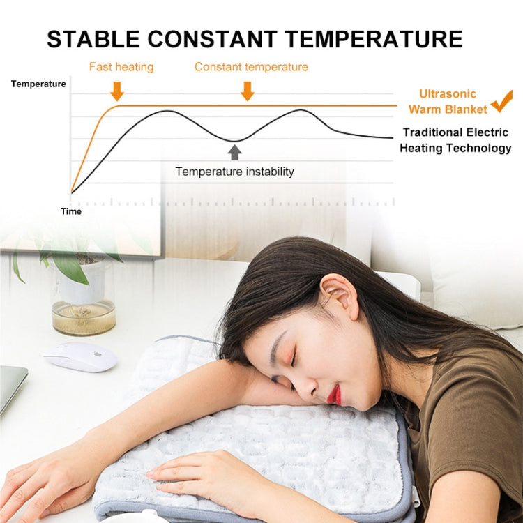 Washable Heating Pad Adjustable Temperature Winter Electric Blanket Auto Shut-Off, Size:80*100cm