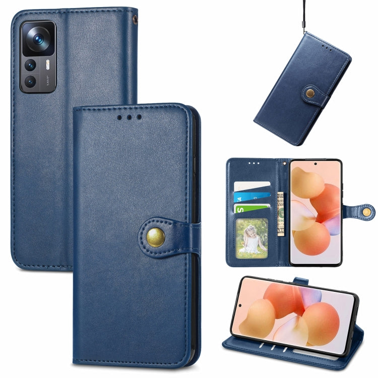 For Xiaomi 12T / 12T Pro / Redmi K50 Ultra Retro Solid Color Buckle Leather Phone Case