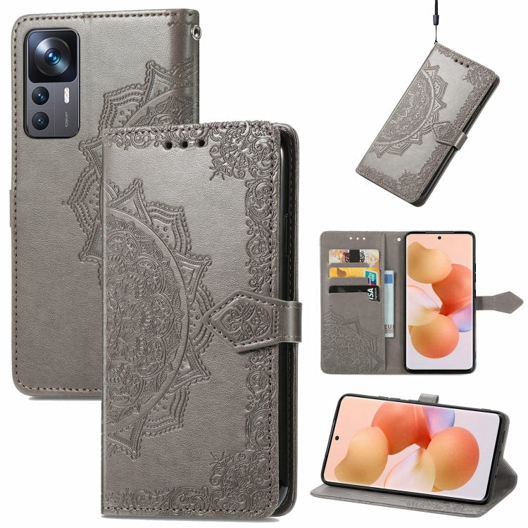 For Xiaomi 12T / 12T Pro / Redmi K50 Ultra Mandala Flower Embossed Leather Phone Case