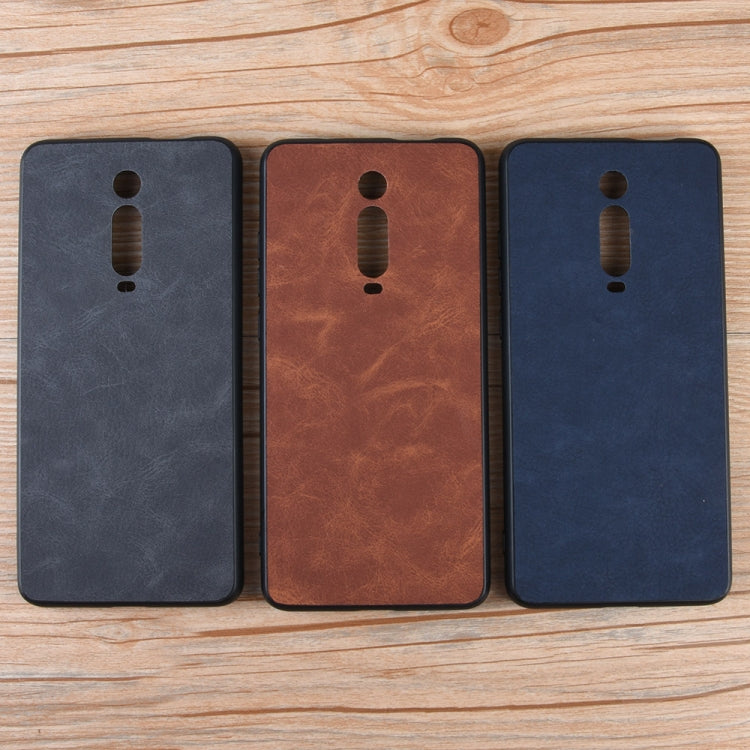 Shockproof Sheep Skin PC + PU + TPU Case For Xiaomi Redmi K20/K20 Pro(Blue)