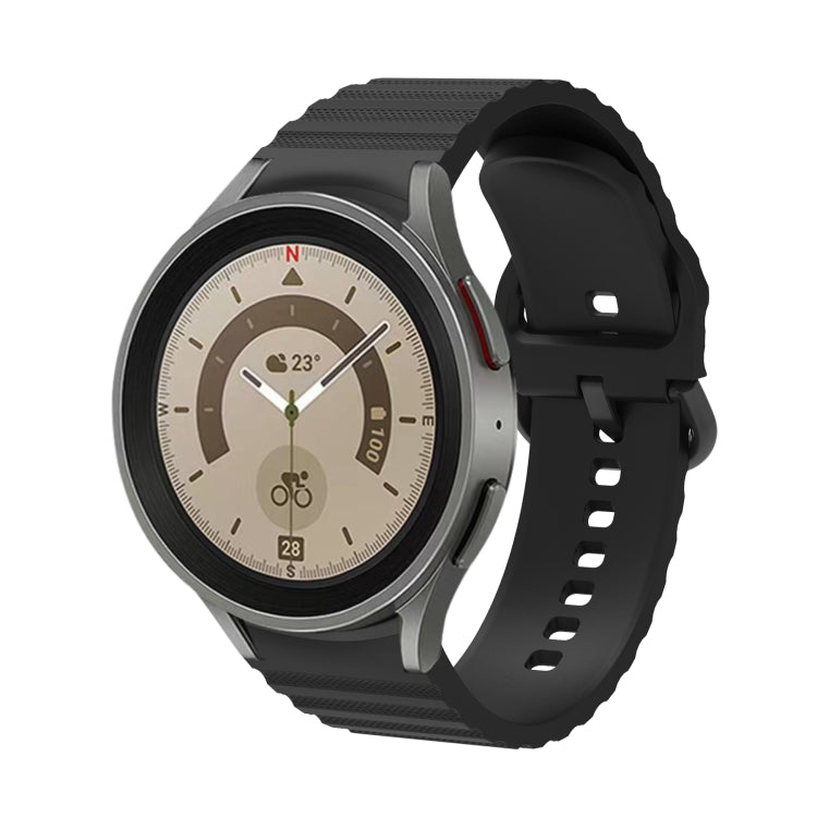 For Samsung Galaxy Watch 5 / 5 Pro Wave Dotted Pure Color Buckle Silicone Watch Band