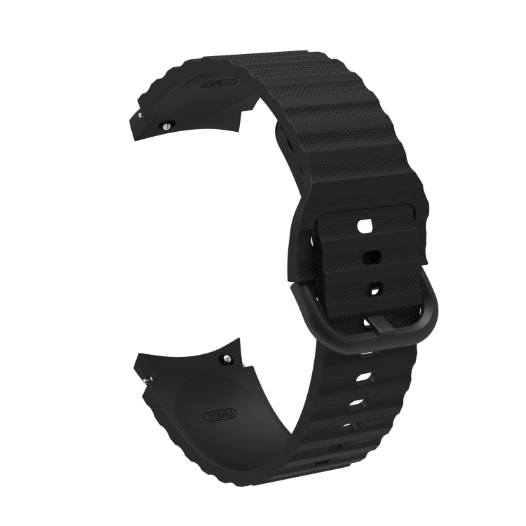 For Samsung Galaxy Watch 5 / 5 Pro Wave Dotted Pure Color Buckle Silicone Watch Band
