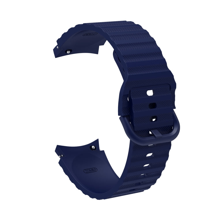 For Samsung Galaxy Watch 5 / 5 Pro Wave Dotted Pure Color Buckle Silicone Watch Band