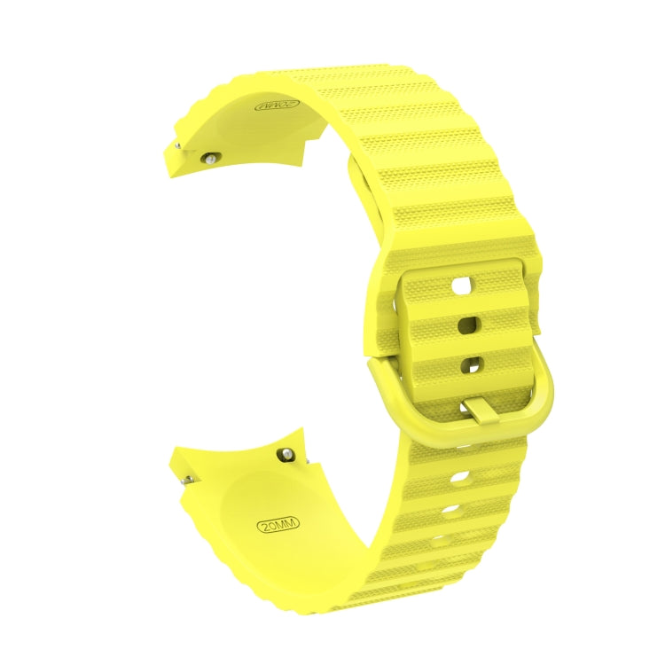 For Samsung Galaxy Watch 5 / 5 Pro Wave Dotted Pure Color Buckle Silicone Watch Band