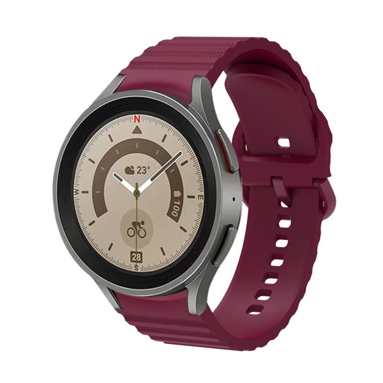 For Samsung Galaxy Watch 5 / 5 Pro Wave Dotted Pure Color Buckle Silicone Watch Band
