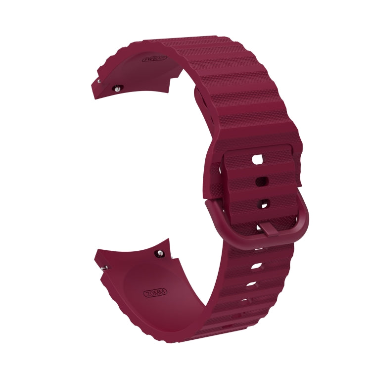 For Samsung Galaxy Watch 5 / 5 Pro Wave Dotted Pure Color Buckle Silicone Watch Band