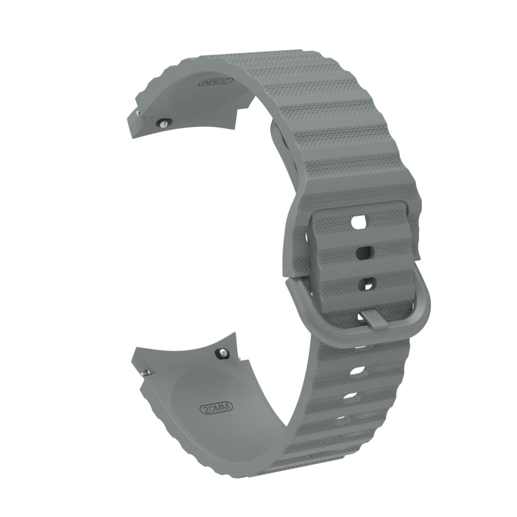 For Samsung Galaxy Watch 4 Wave Dotted Pure Color Buckle Silicone Watch Band