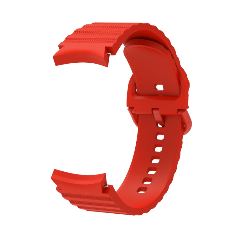For Samsung Galaxy Watch 4 Wave Dotted Pure Color Buckle Silicone Watch Band