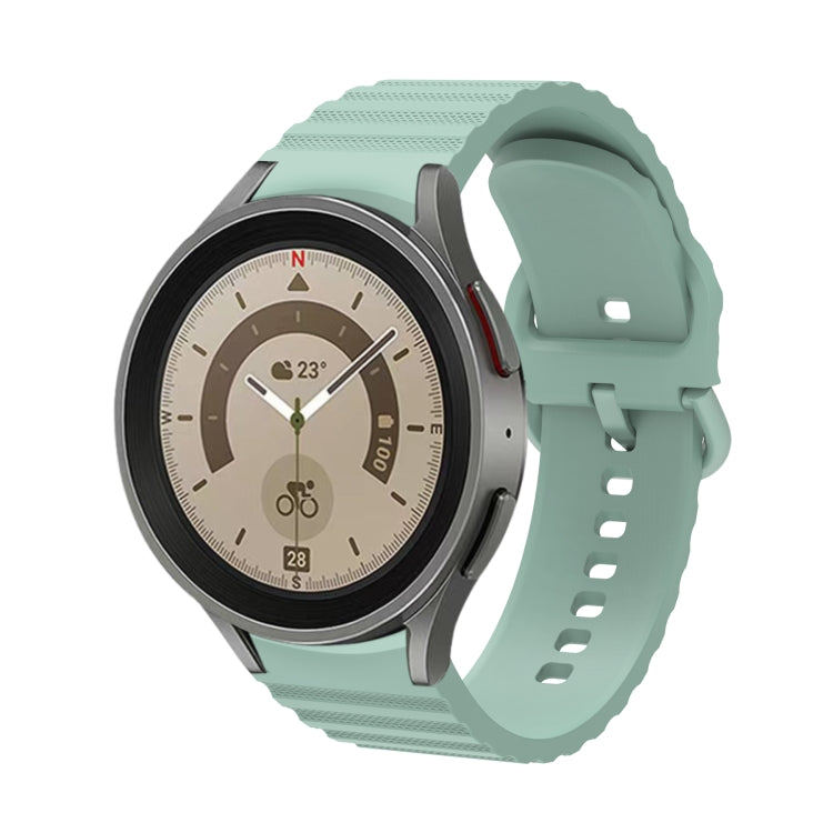 For Samsung Galaxy Watch 4 Wave Dotted Pure Color Buckle Silicone Watch Band