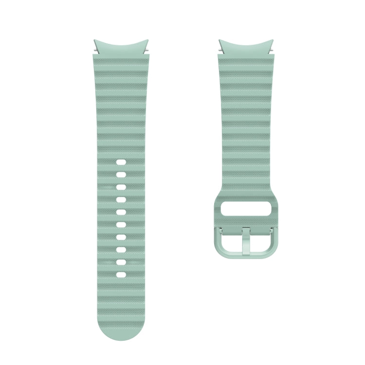 For Samsung Galaxy Watch 4 Wave Dotted Pure Color Buckle Silicone Watch Band
