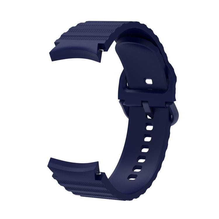 For Samsung Galaxy Watch 4 Wave Dotted Pure Color Buckle Silicone Watch Band