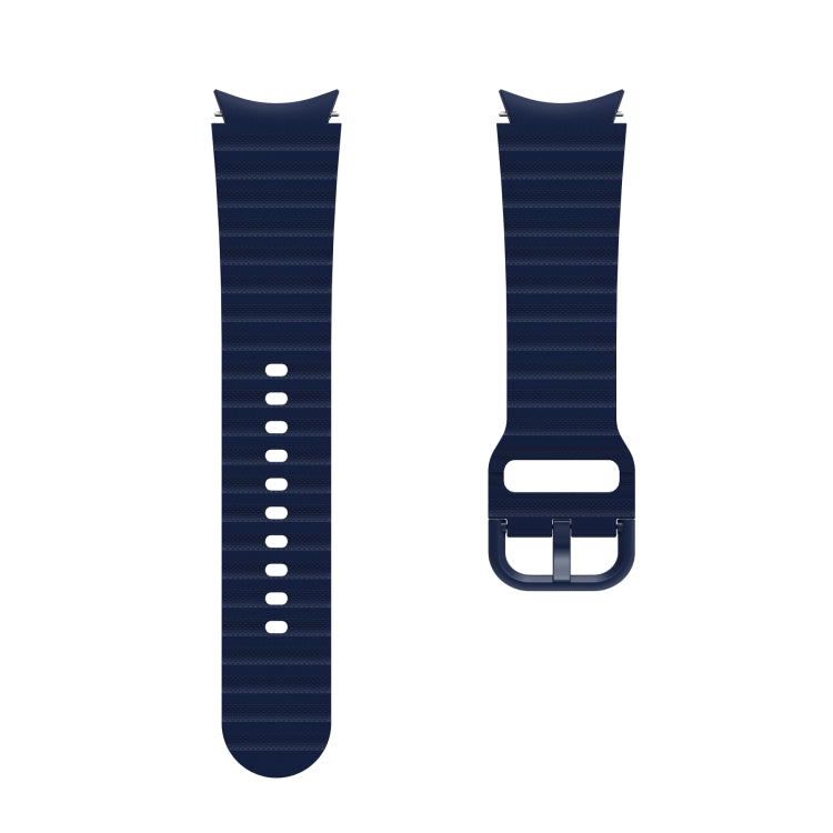 For Samsung Galaxy Watch 4 Wave Dotted Pure Color Buckle Silicone Watch Band