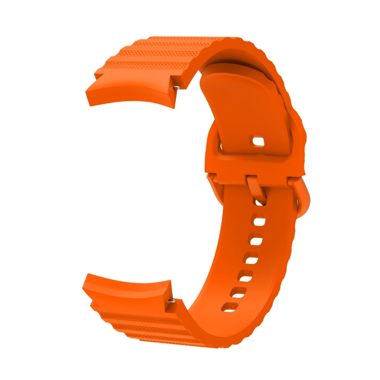 For Samsung Galaxy Watch 4 Wave Dotted Pure Color Buckle Silicone Watch Band