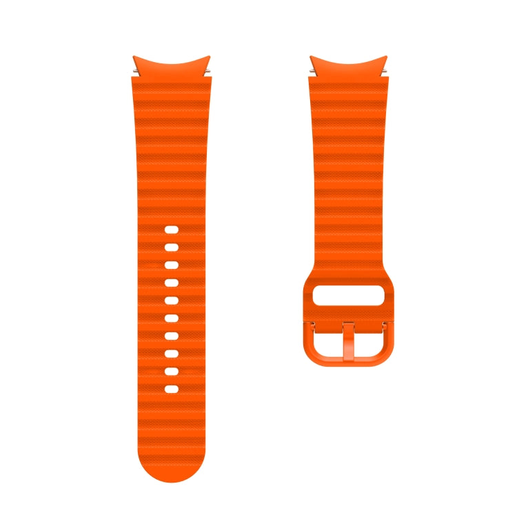 For Samsung Galaxy Watch 4 Wave Dotted Pure Color Buckle Silicone Watch Band