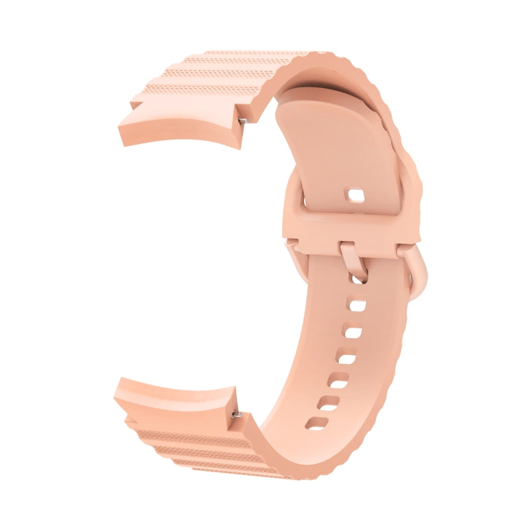 For Samsung Galaxy Watch 4 Wave Dotted Pure Color Buckle Silicone Watch Band