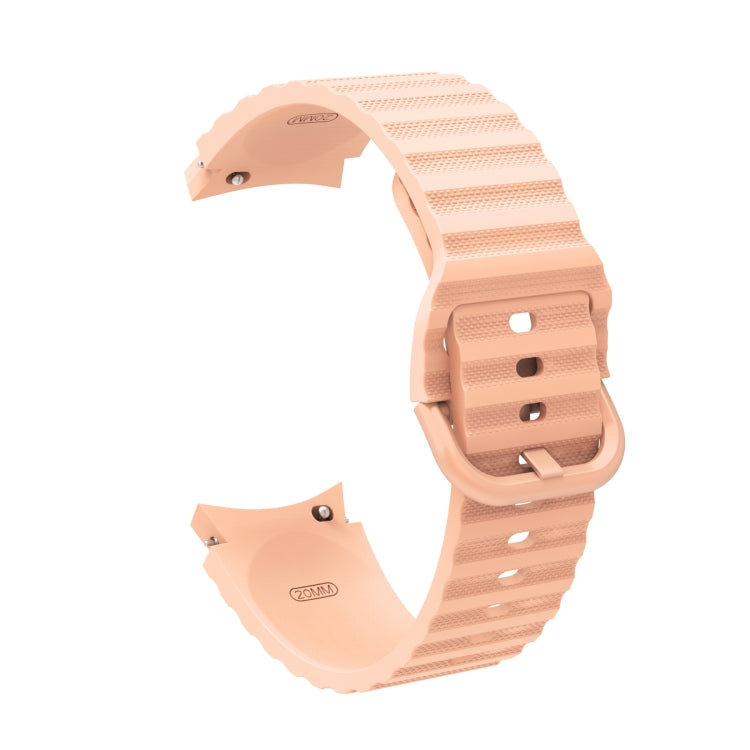 For Samsung Galaxy Watch 4 Wave Dotted Pure Color Buckle Silicone Watch Band