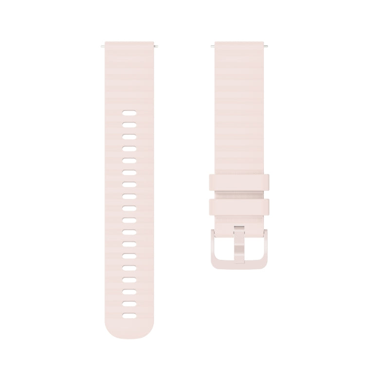 For Garmin Forerunner 255S 18mm Wavy Dotted Solid-Color Silicone Watch Band