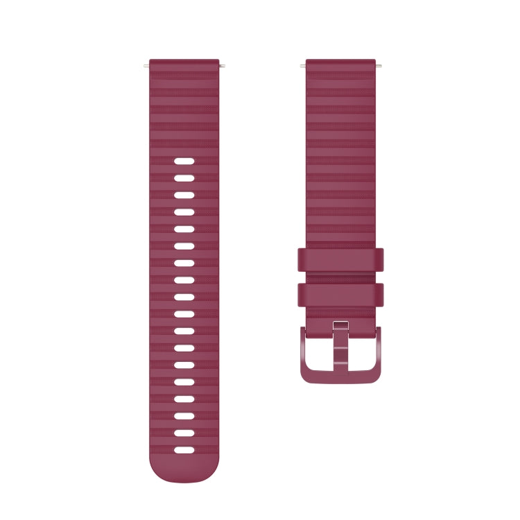 For Garmin Forerunner 255S 18mm Wavy Dotted Solid-Color Silicone Watch Band