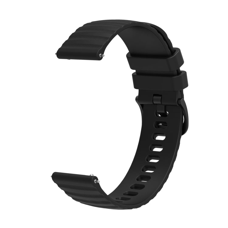 For Garmin Venu 2S 18mm Wavy Dotted Solid-Color Silicone Watch Band
