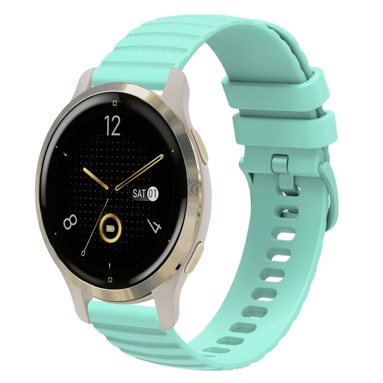 For Garmin Venu 2S 18mm Wavy Dotted Solid-Color Silicone Watch Band