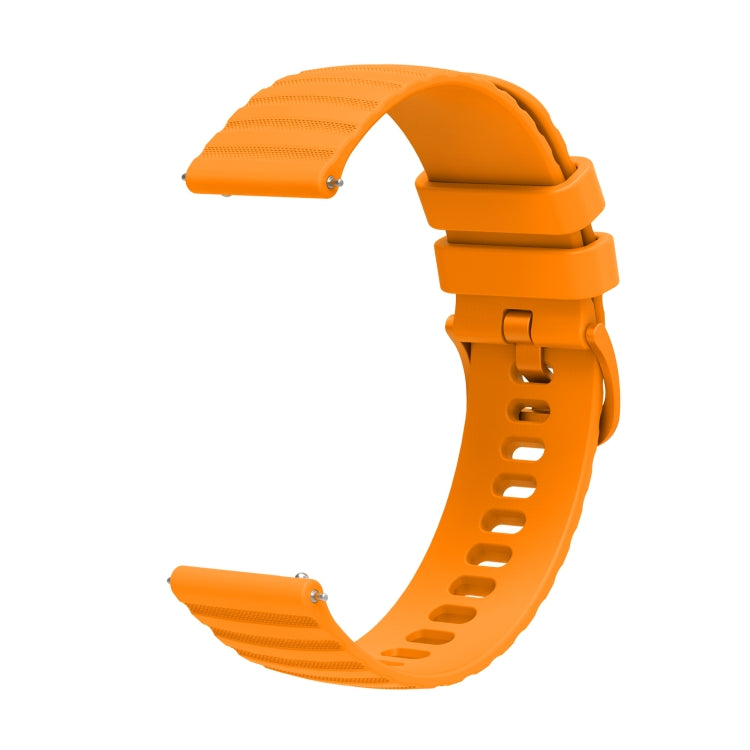 For Garmin Vivoactive 4S 18mm Wavy Dotted Solid-Color Silicone Watch Band