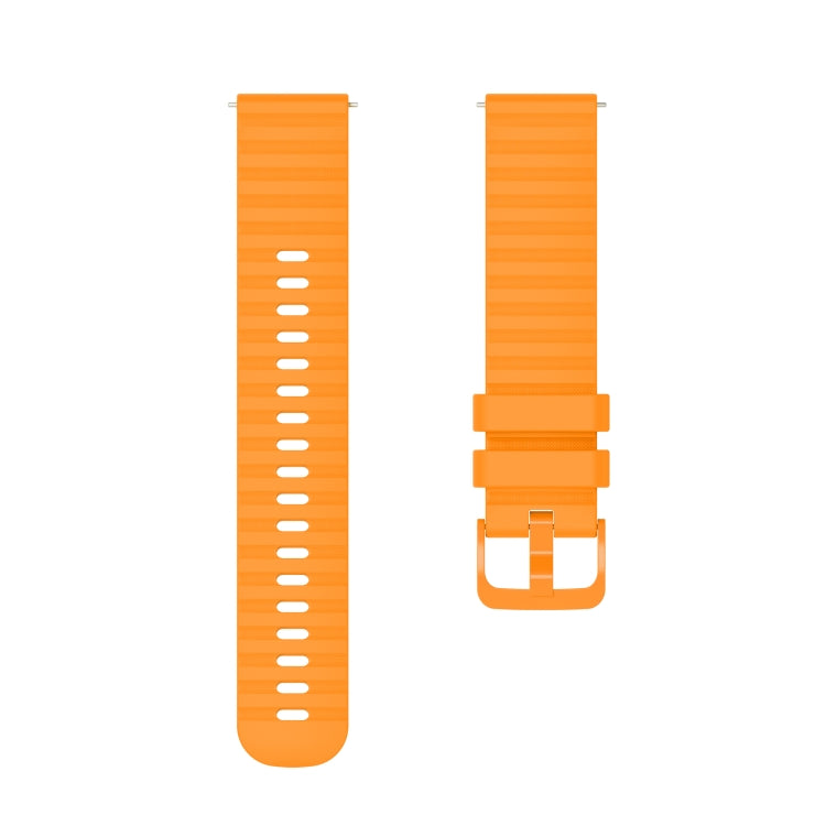 For Garmin Vivoactive 4S 18mm Wavy Dotted Solid-Color Silicone Watch Band