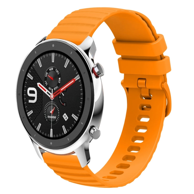 For Amazfit GTR 4 22mm Wavy Dotted Solid-Color Silicone Watch Band