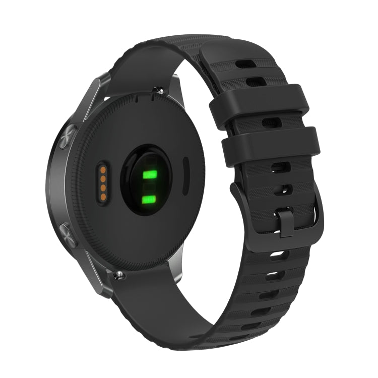 For Amazfit GTR 3 22mm Wavy Dotted Solid-Color Silicone Watch Band