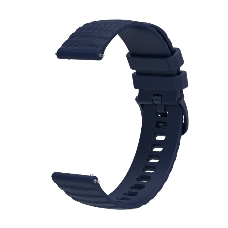 For Amazfit GTR 3 22mm Wavy Dotted Solid-Color Silicone Watch Band