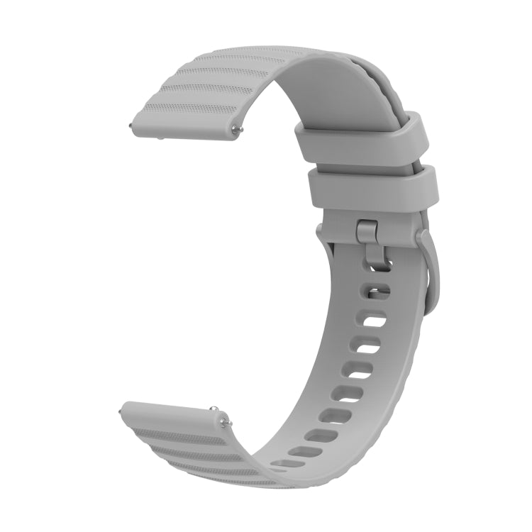 For Amazfit GTR 2e 22mm Wavy Dotted Solid-Color Silicone Watch Band