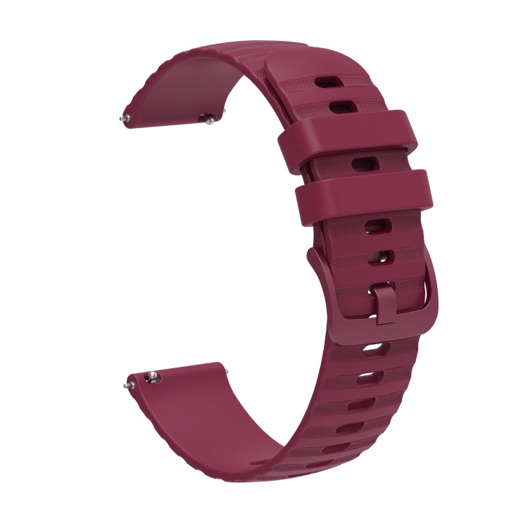 For Amazfit GTR 2e 22mm Wavy Dotted Solid-Color Silicone Watch Band