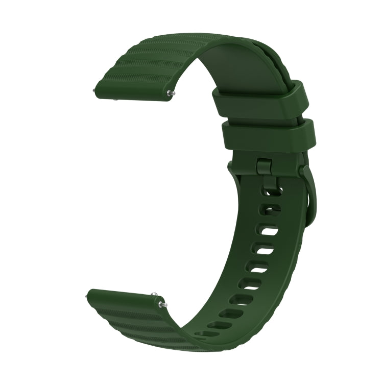For Amazfit GTR 2e 22mm Wavy Dotted Solid-Color Silicone Watch Band