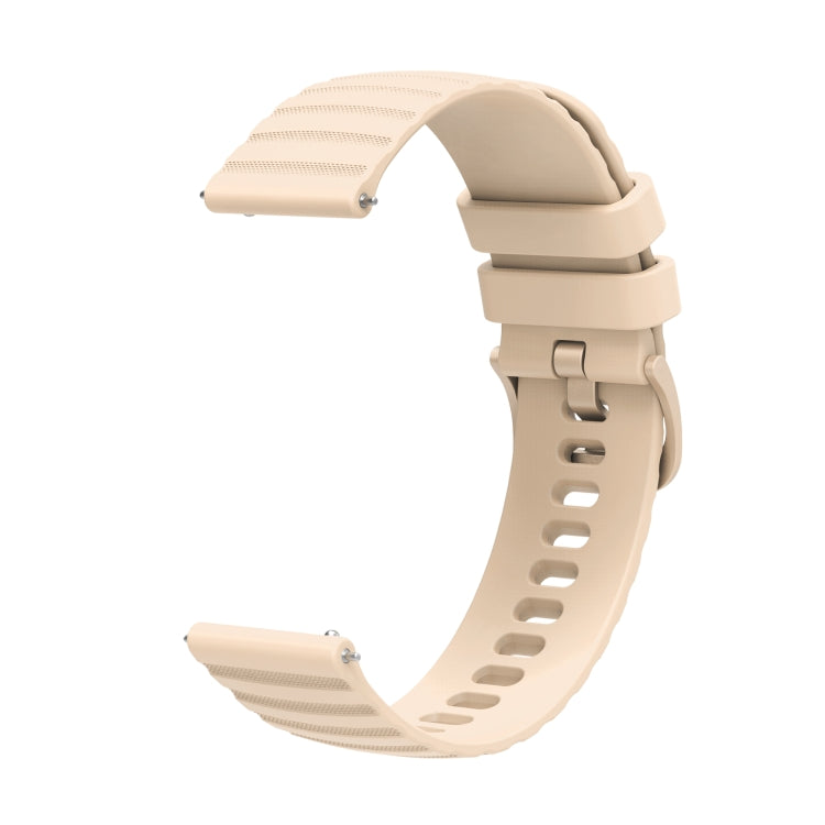 For Amazfit 3 Stratos 22mm Wavy Dotted Solid-Color Silicone Watch Band