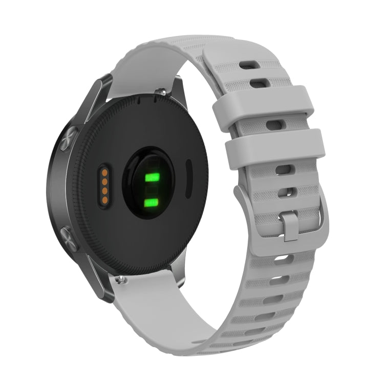 For Amazfit GTR 47mm 22mm Wavy Dotted Solid-Color Silicone Watch Band