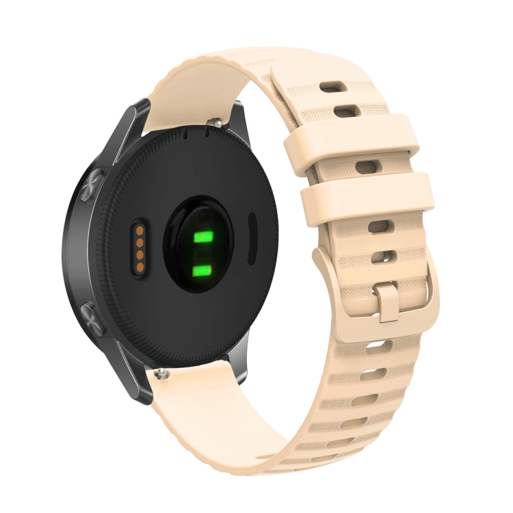 For Amazfit GTR 47mm 22mm Wavy Dotted Solid-Color Silicone Watch Band