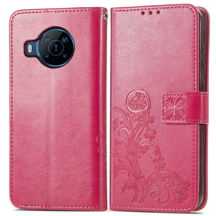 For Nokia X100 5G Four-leaf Clasp Embossed Buckle Leather Phone Case