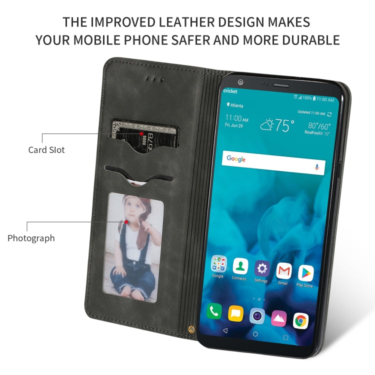 Retro Skin Feel Business Magnetic Horizontal Flip Leather Case for LG Stylo 4 & LG Stylus 4