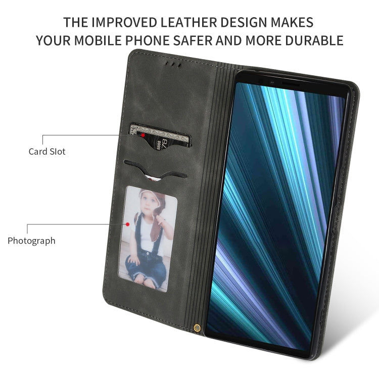 Retro Skin Feel Business Magnetic Horizontal Flip Leather Case for Sony Xperia 1 & Xperia XZ4
